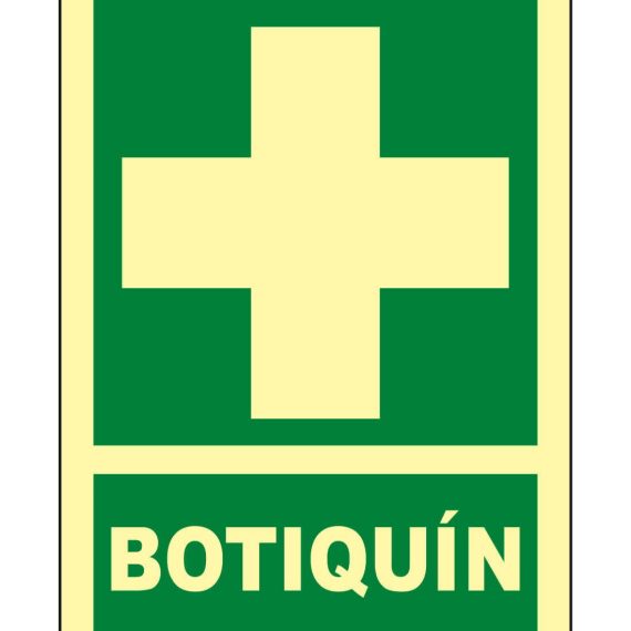 Pz. Señal JG Fotoluminiscente Clase B Botiquín A4