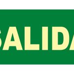 Pz. Señal JG Fotoluminiscente Clase B Salida 320x160mm