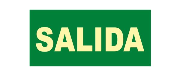 Pz. Señal JG Fotoluminiscente Clase B Salida 320x160mm