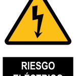 Pz. Señal JG Riesgo eléctrico 30×40 cm
