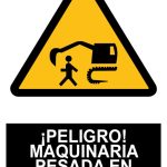 Pz. Señal JG Peligro maquinaria pesada en movimiento 30×40 cm