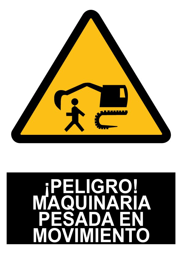 Pc. JG sign Danger heavy machinery in motion 30x40 cm