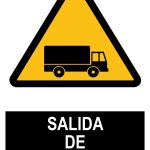 Pz. Señal JG Salida de camiones 30×40 cm