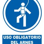 Pz. Señal JG Uso obligatorio arnes de seguridad 30×40 cm