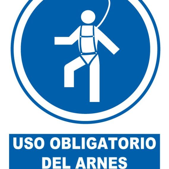 Pz. Señal JG Uso obligatorio arnes de seguridad 30x40 cm