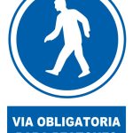 Pz. Señal JG Via obligatoria para peatones 30×40 cm