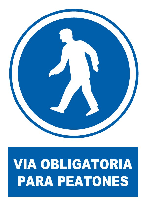 Ud. Senyal JG Via obligatòria per a vianants 30x40 cm