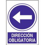 Pz. Señal JG Dirección obligatoria a la izquierda 30×40 cm