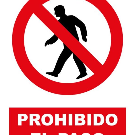 Pz. Señal JG Prohibido el paso 30x40 cm