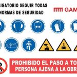 Pz. Cartel GAMMA normas obligatorias 100x70cm.