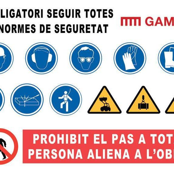 Pz. Cartell GAMMA normativa obligatoria 100x70cm. Català