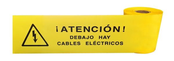 Pz. Cinta señalización JG atención cables eléctricos 15x200m