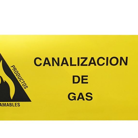 Pz. Cinta señalización JG atención tubería de gas 15x200m