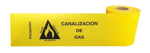Ud. Cinta senyalització JG atenció canonada de gas 15x200m