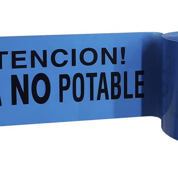 Pz. Cinta señalización JG atención agua no potable 15x200m