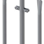 Pc.post Moreda brace+clamp 48x1.20mm galv 1m