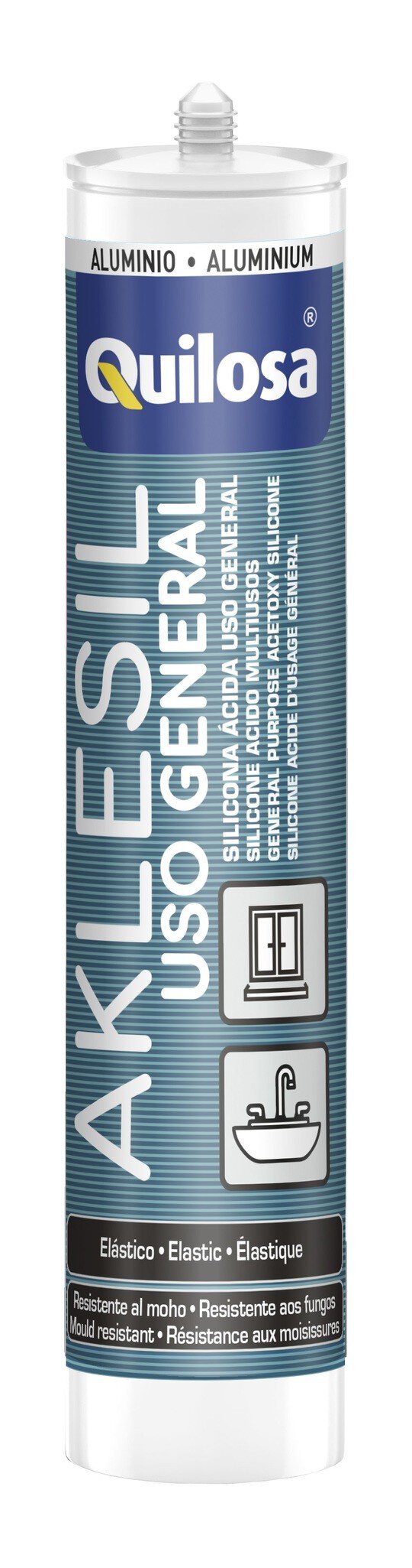 Cart. Quilosa silicona 280ml àcida aklesil transl.