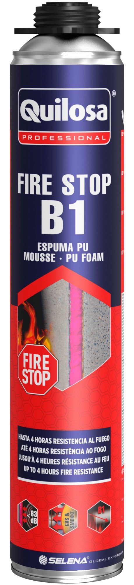 Kart. Pistolenschaum Quilosa orbafoam fire-stop b1 750 ml grau