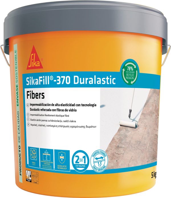 Eimer Sika Abdichtung SikaFill 370 Fibras Weiß 5kg