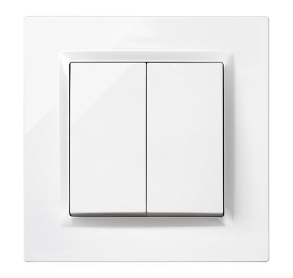 Ud.Simon Doble commutador blanc