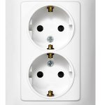 Pz.Simon Base doble enchufe con TT blanco