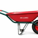 Carretilla Gamma Europea 90L Roja con rueda de caucho 6 lonas montada