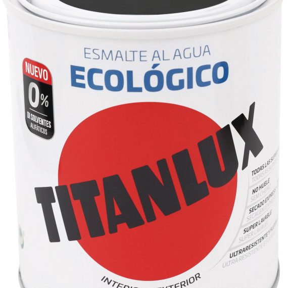 Bote Titanlux esmalte al agua eco satinado negro 750ml