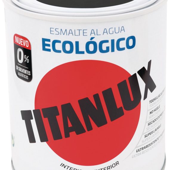 Bote Titanlux esmalte al agua eco brillante negro 750ml