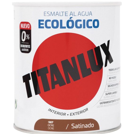 Bote Titanlux esmalte al agua eco satinado ocre 750ml