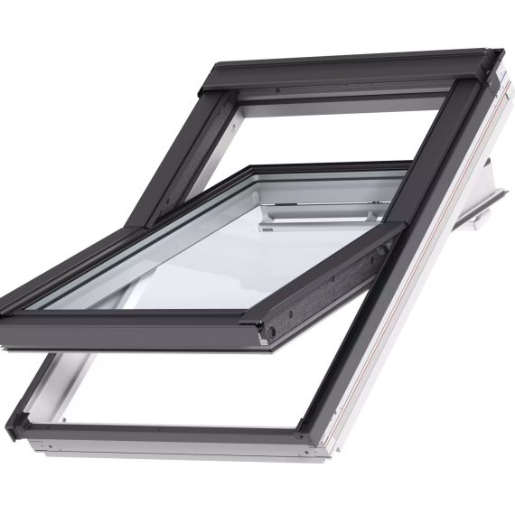 Ventana madera con recubrimiento PU blanco giratoria manual 78x98cm (GGU MK04 0070)