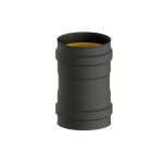 Pz.Exojo Manguito Unión H-H Vitrificado Negro Mate para pellet