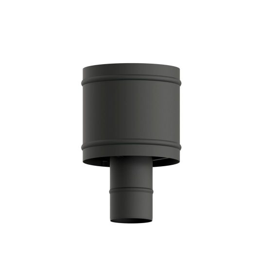Pc.Exojo Anti-Downdraught Terminal Vitrified Matt Black for pellet