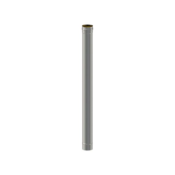 Pc.Exojo Straight Pipe L. 1000 Mm Stainless Steel Aisi 316L 80mm diameter for pellet
