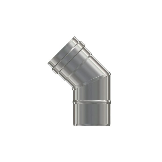 Ud.Exojo Colze 45º Acer Inox Aisi 316L per a pellet