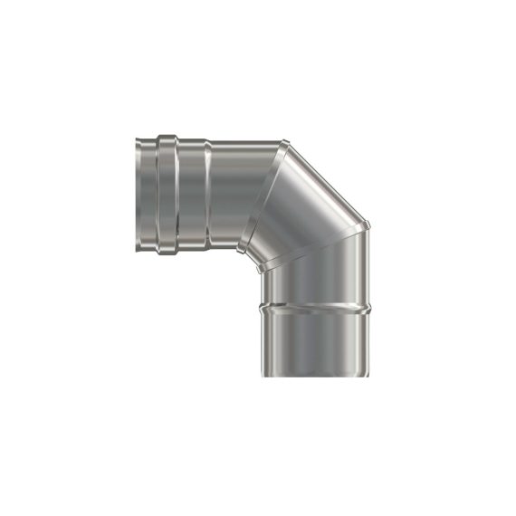 Pc.Exojo 90º Bend Stainless Steel Aisi 316L for pellet