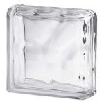 Bloque de vidrio 19x19x8 esp. wave terminal sencillo 2 lados