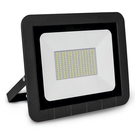 Ud. Matel projector led pla negre 100w IP65 6400k 8200lm