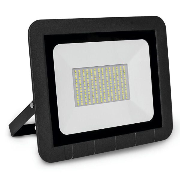 Pz. Matel proyector led plano negro 100w IP65 6400k 8200lm