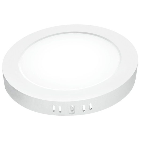 Pz. Matel downlight led para superfície redondo blanco 18w luz neutra