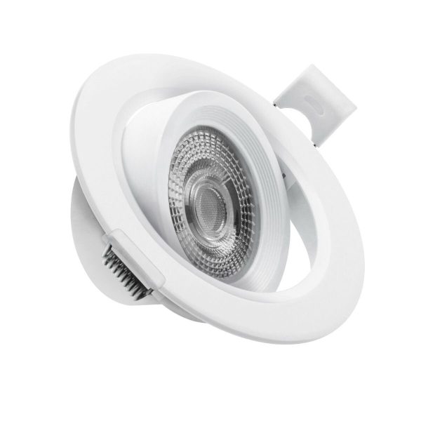 Ud. Matel anell led basculant rodó IP20 blanc 7w cct