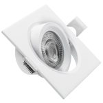 Pz. Matel aro led basculante cuadrado IP20 blanco 7w cct