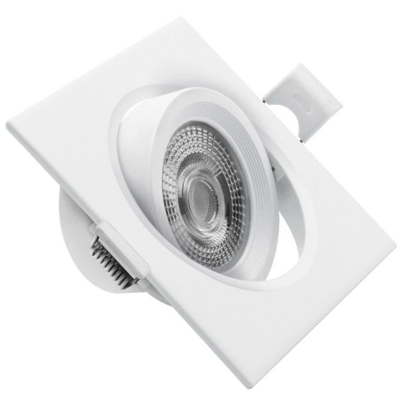 Ud. Matel anell led basculant quadrat IP20 blanc 7w cct