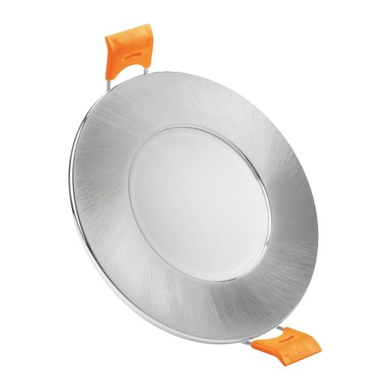 Ud. Matel anell led fix rodó níquel IP65 blanc 7w cct