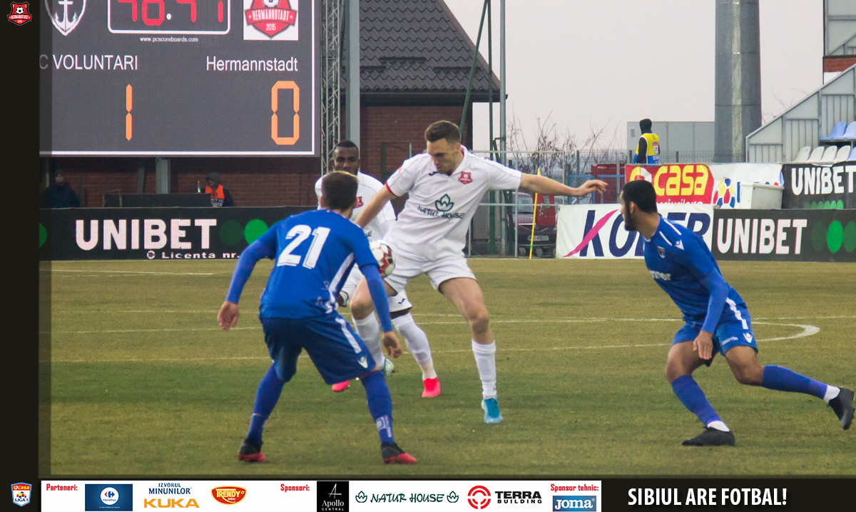 A.F.C.HermannstadtjoacămâineîndeplasarecuF.C.Voluntari.Mesajdemartiedinparteaclubului
