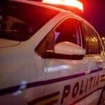 Poliție la fața locului unui accident provocat de un minor băut la volan