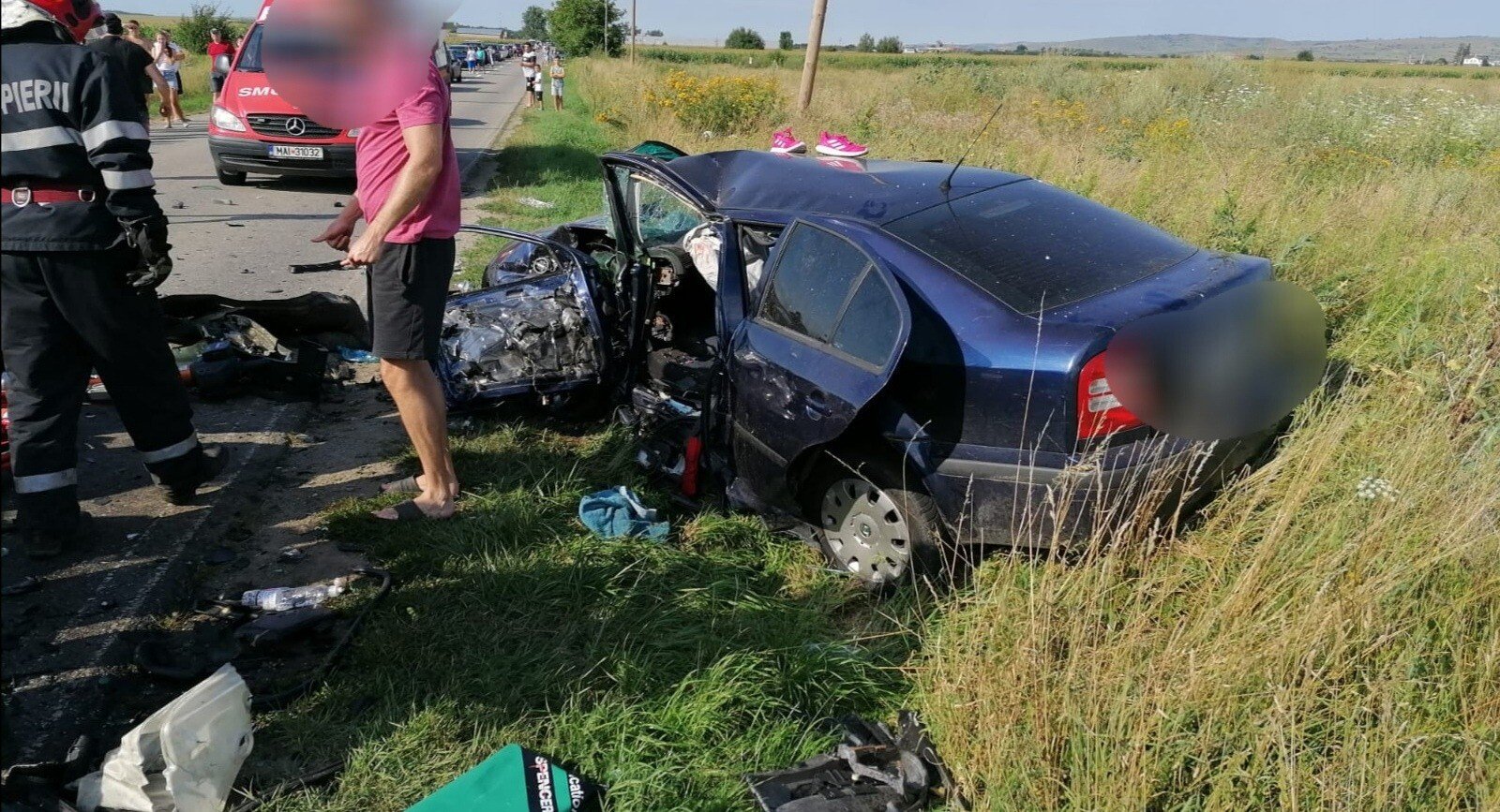 Accident grav între Șura Mică și Ocna Sibiului IMG