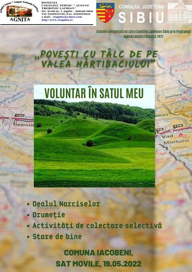 voluntar in satul meu afis