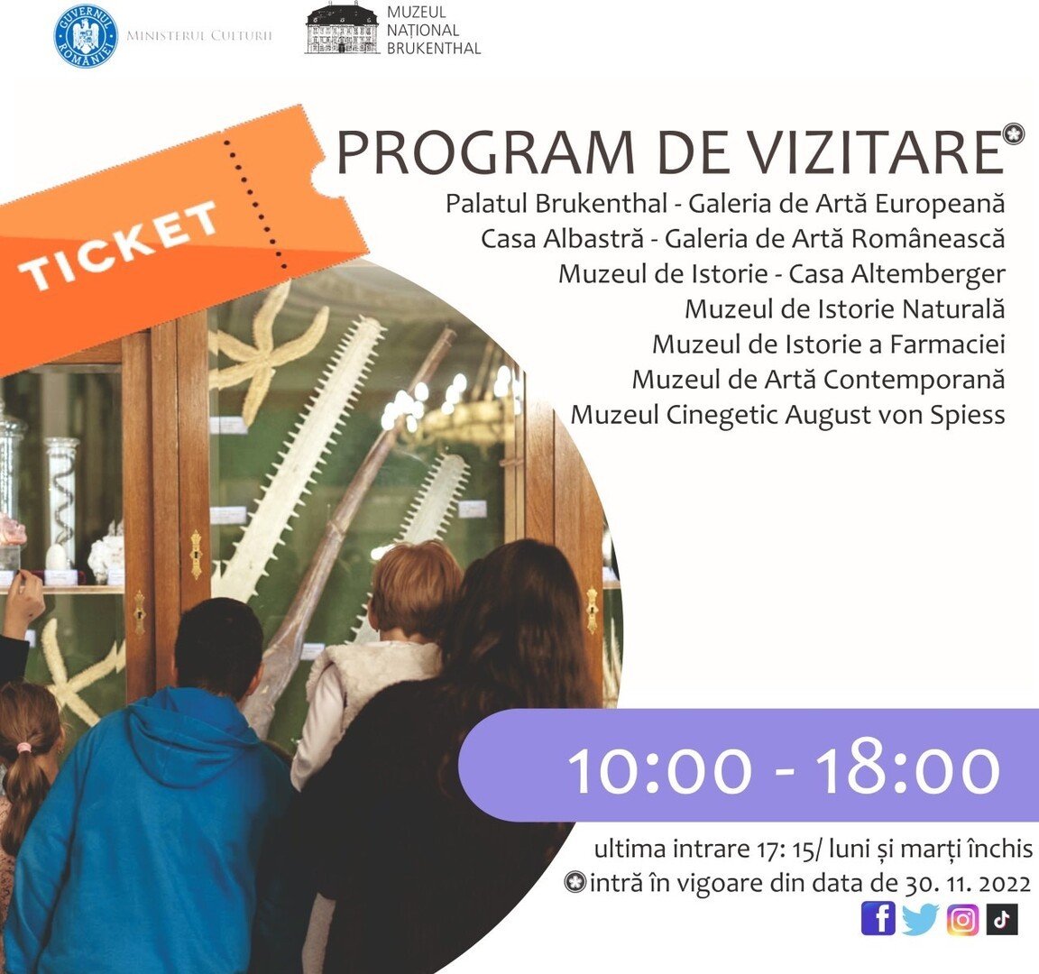 Muzeul Naţional Brukenthal îşi schimbă programul de vizitare