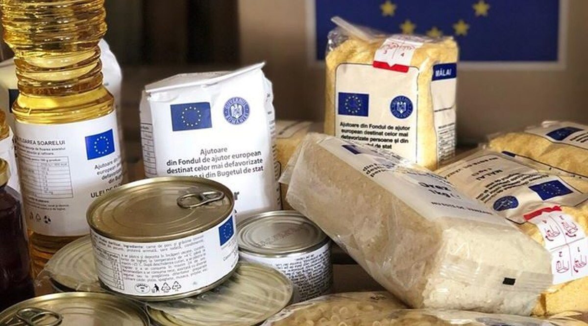 Pachete alimentare pentru persoanele defavorizate. A început livrarea celei de a VI- a tranșe