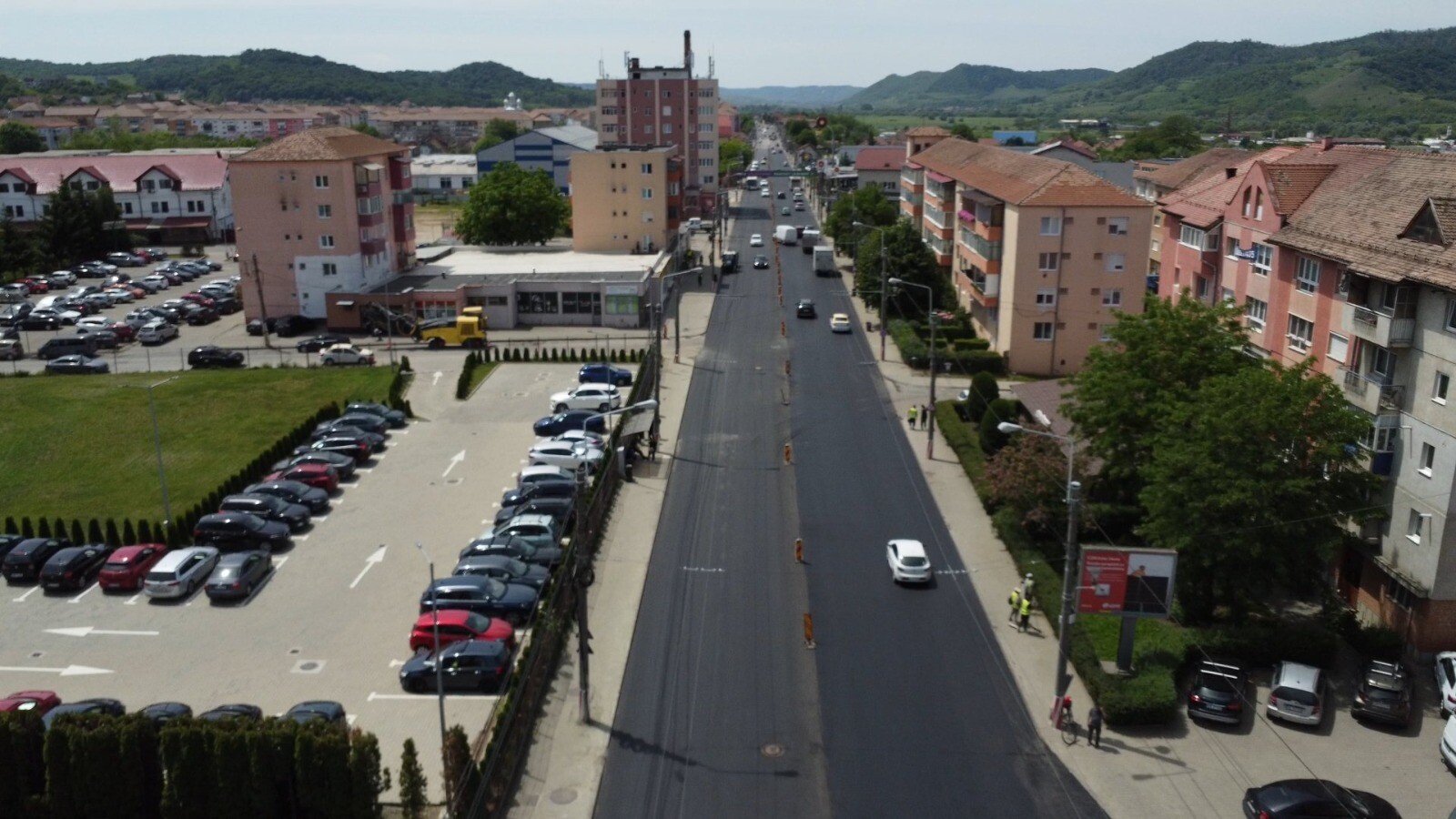 Mediaș: Au fost finalizate lucrările de reabilitare a rețelei de canalizare de pe Șoseaua Sibiului